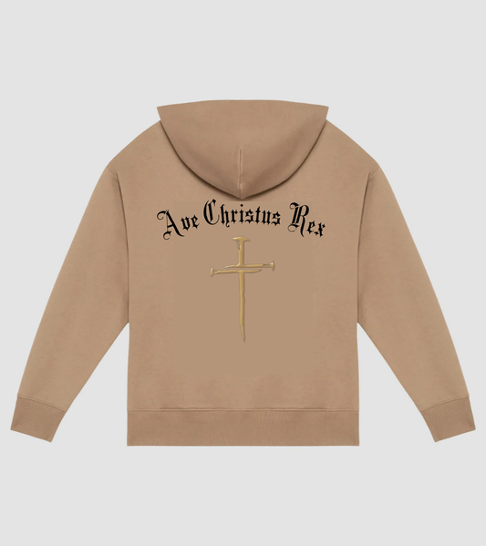 Ave Christus Rex Hoodie - Driftwood