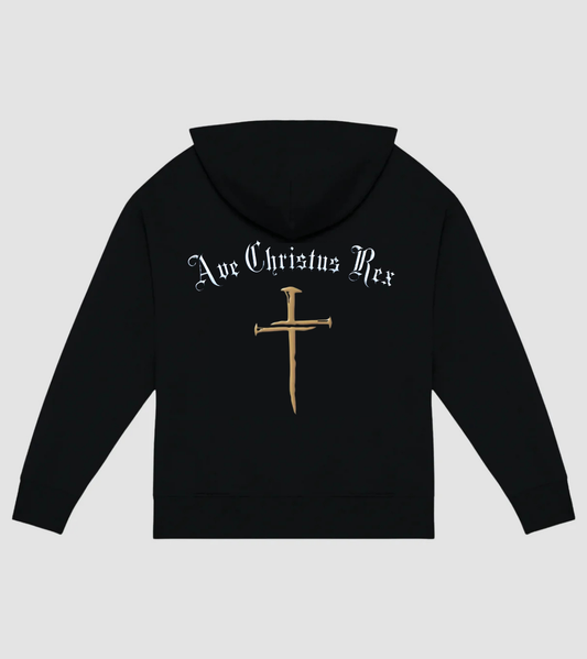 Ave Christus Rex Hoodie - Black