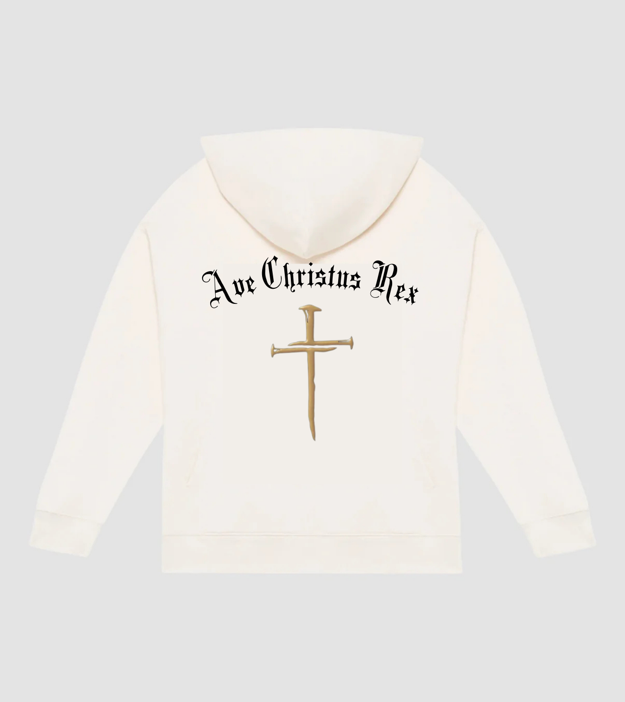 Ave Christus Rex Hoodie - Ivory