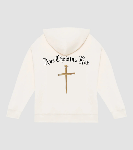 Ave Christus Rex Hoodie - Ivory