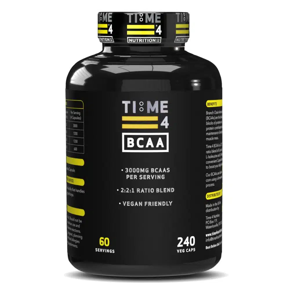 BCAA 240 CAPSULES 60 SERVINGS TIME 4 NUTRITION